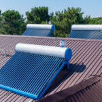 solar glass tube hot water panel array mounted roof technology