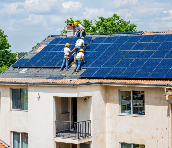 solar panel installation rooftop